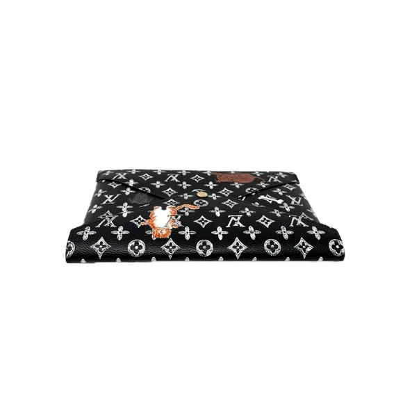 Louis Vuitton Grace Coddington Catogram Trunk Kirigami Envelope Clutch GM Black - Picture 7 of 16